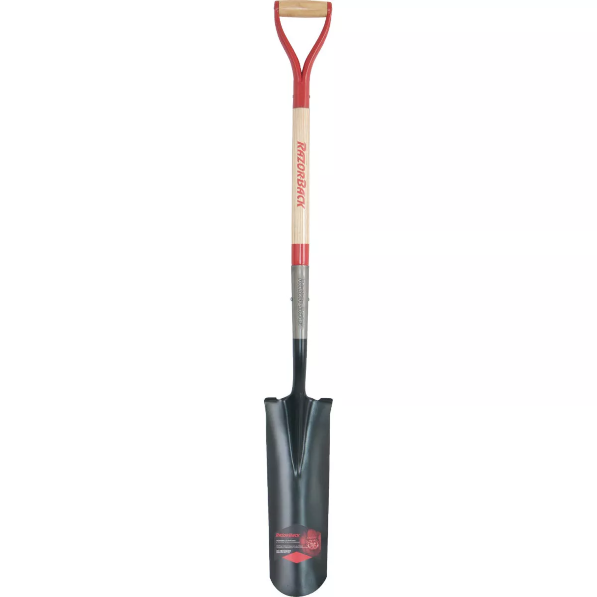 Razor-Back 30 In. Wood D-Handle Round Point Ditch Spade