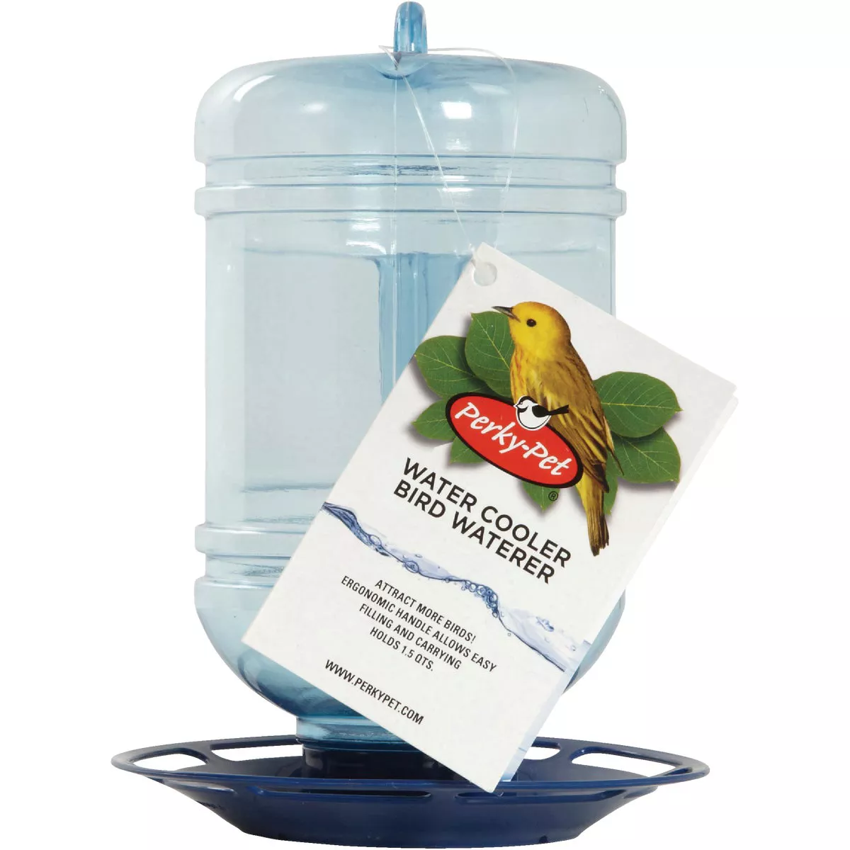 Perky-Pet 1.5 Qt. Blue Water Cooler Bird Waterer - photo 2
