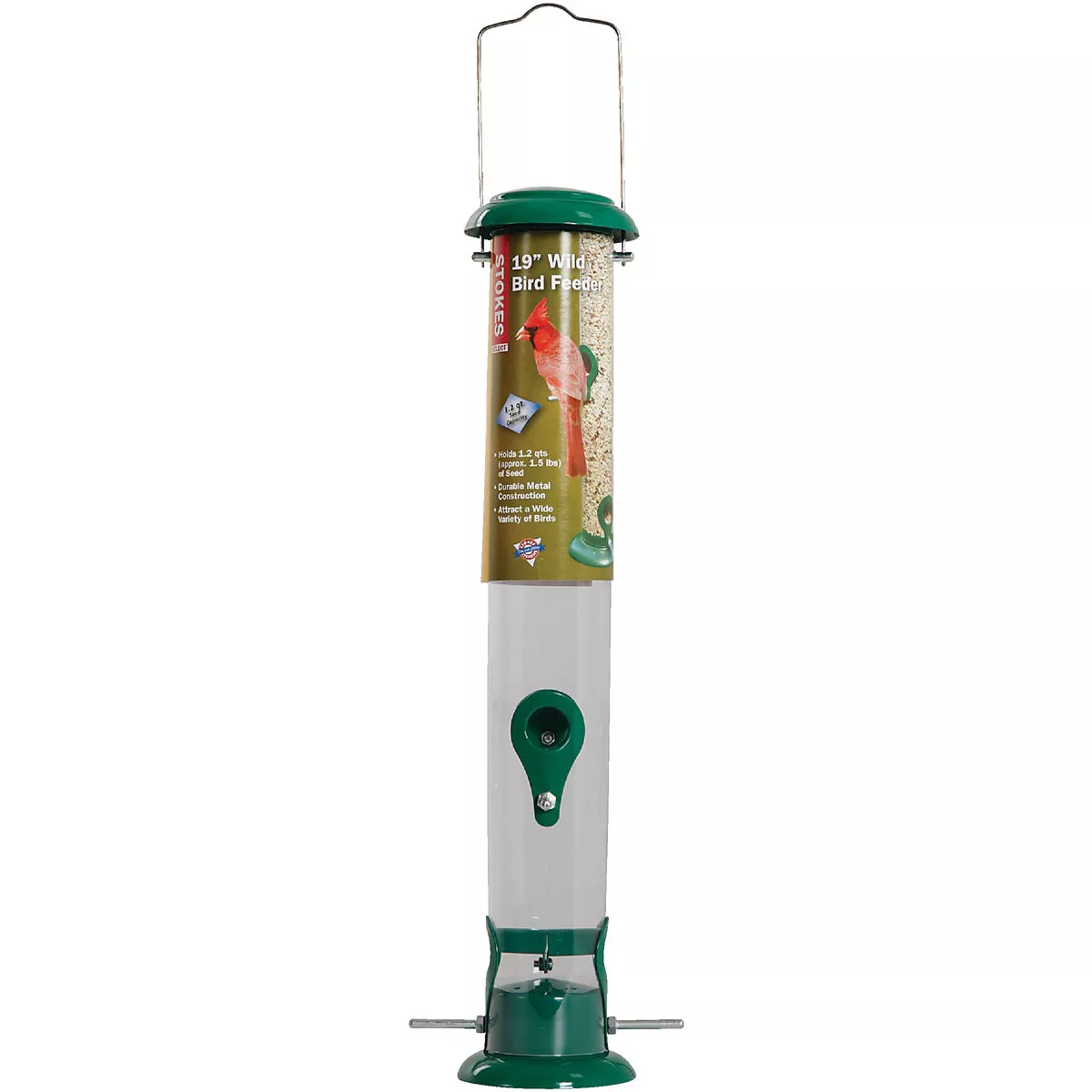 Stokes Select Green Plastic 2 Lb. Capacity Tube Bird Feeder - photo 2