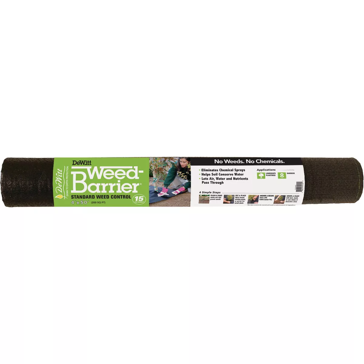 DeWitt Weed Barrier 4 Ft. W. x 50 Ft. L. Pointbond Polypropylene 15-Year Weed Control Landscape Fabric
