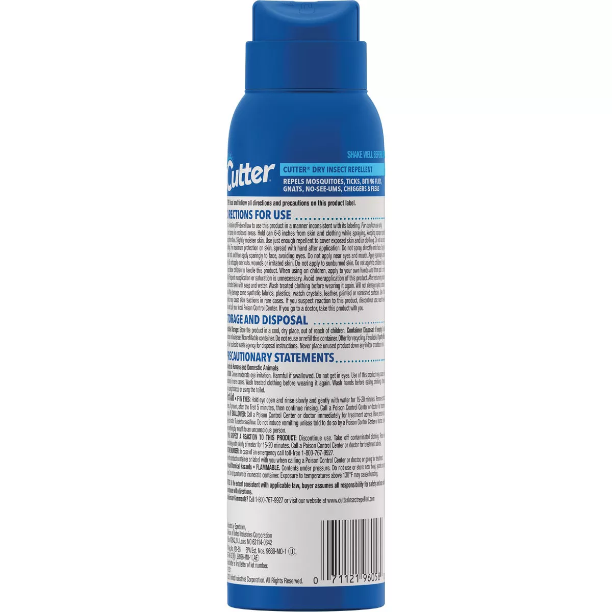 Cutter Dry 4 Oz. Insect Repellent Aerosol Spray - photo 2