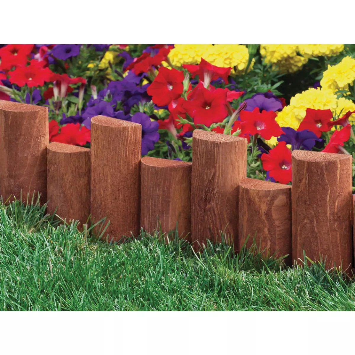 Greenes Fence 5 In. to 7 In. H. x 18 In. L. Cedar Flexible Half-Log Lawn Edging - photo 2