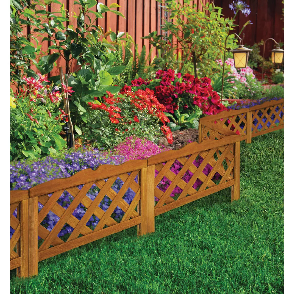 Greenes Fence 19 1/4 In. H x 19 3/4 In. L Wooden Lattice Decorative Border Fence - photo 2