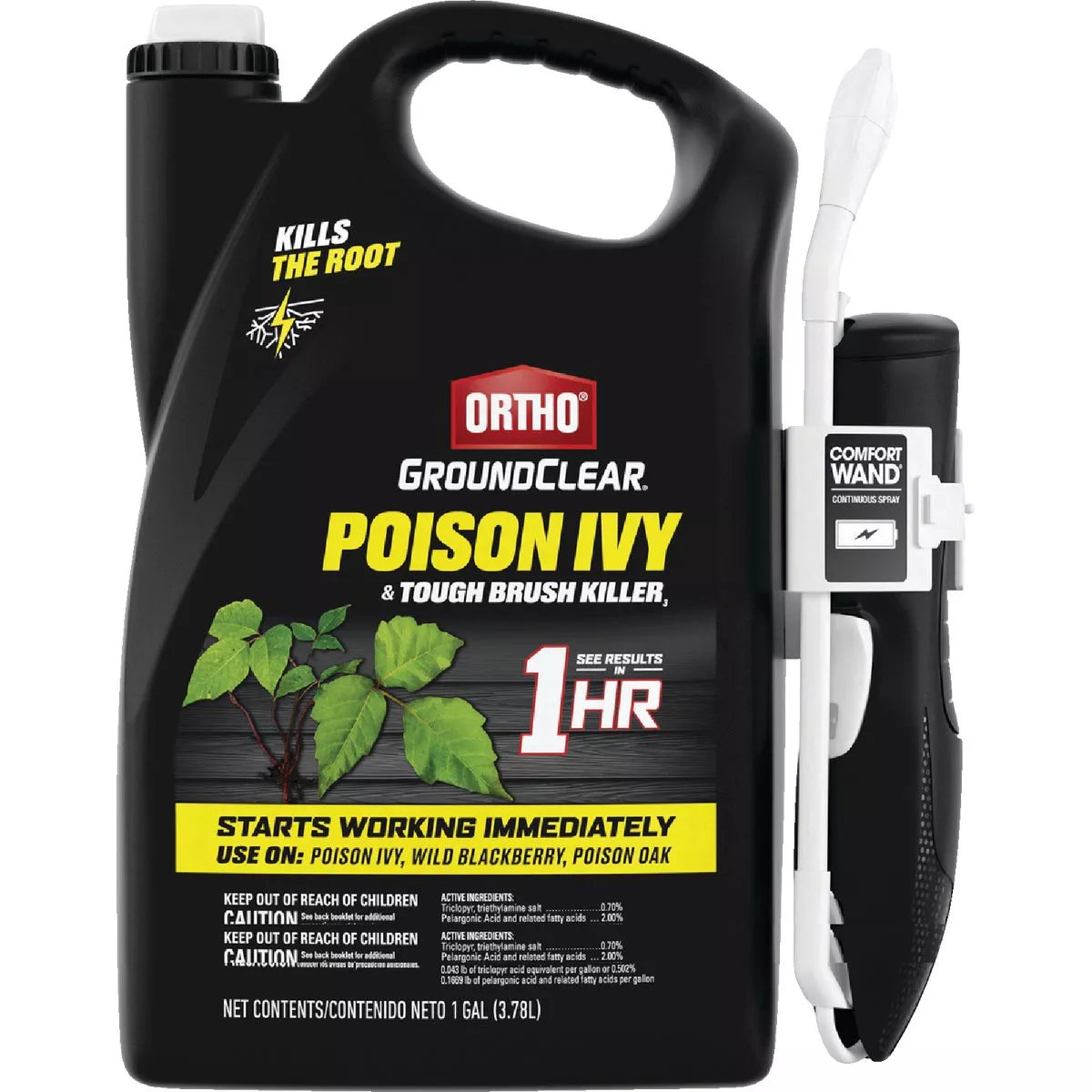 Ortho GroundClear 1 Gal. Poison Ivy & Tough Brush Killer with Comfort Wand