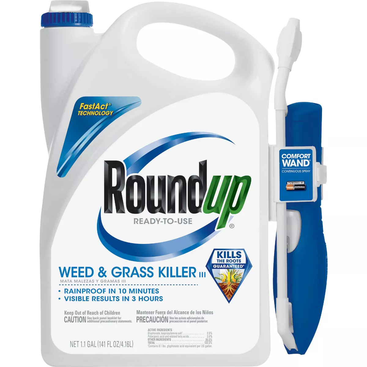 Roundup 1.1 Gal Ready-To-Use Weed & Grass Killer III with Comfort Wand
