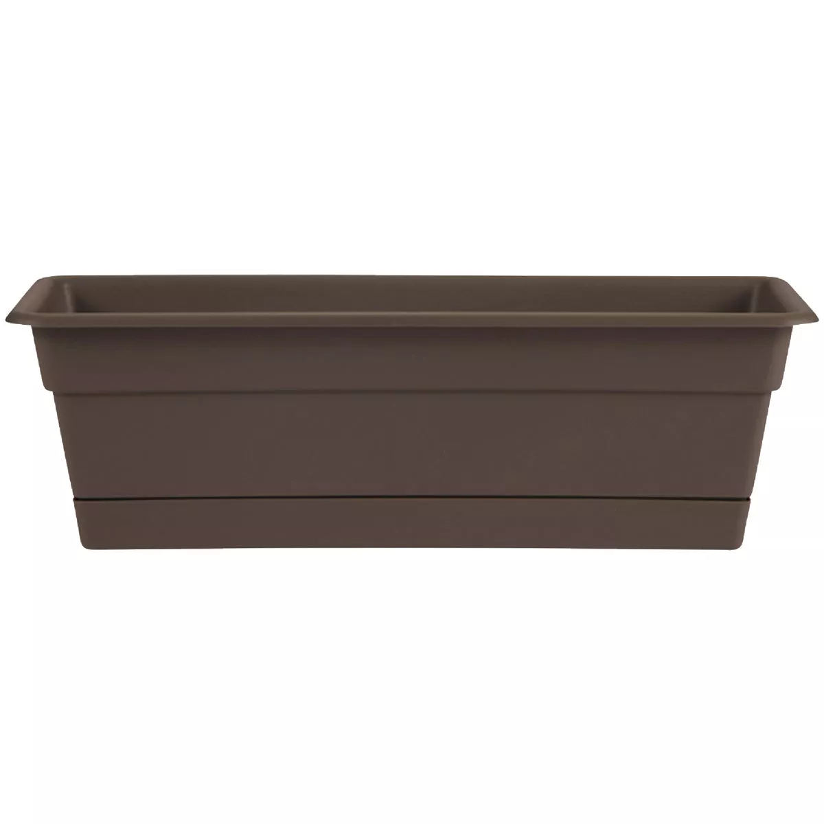 Bloem Dura Cotta 30 In. Plastic Chocolate Flower Box