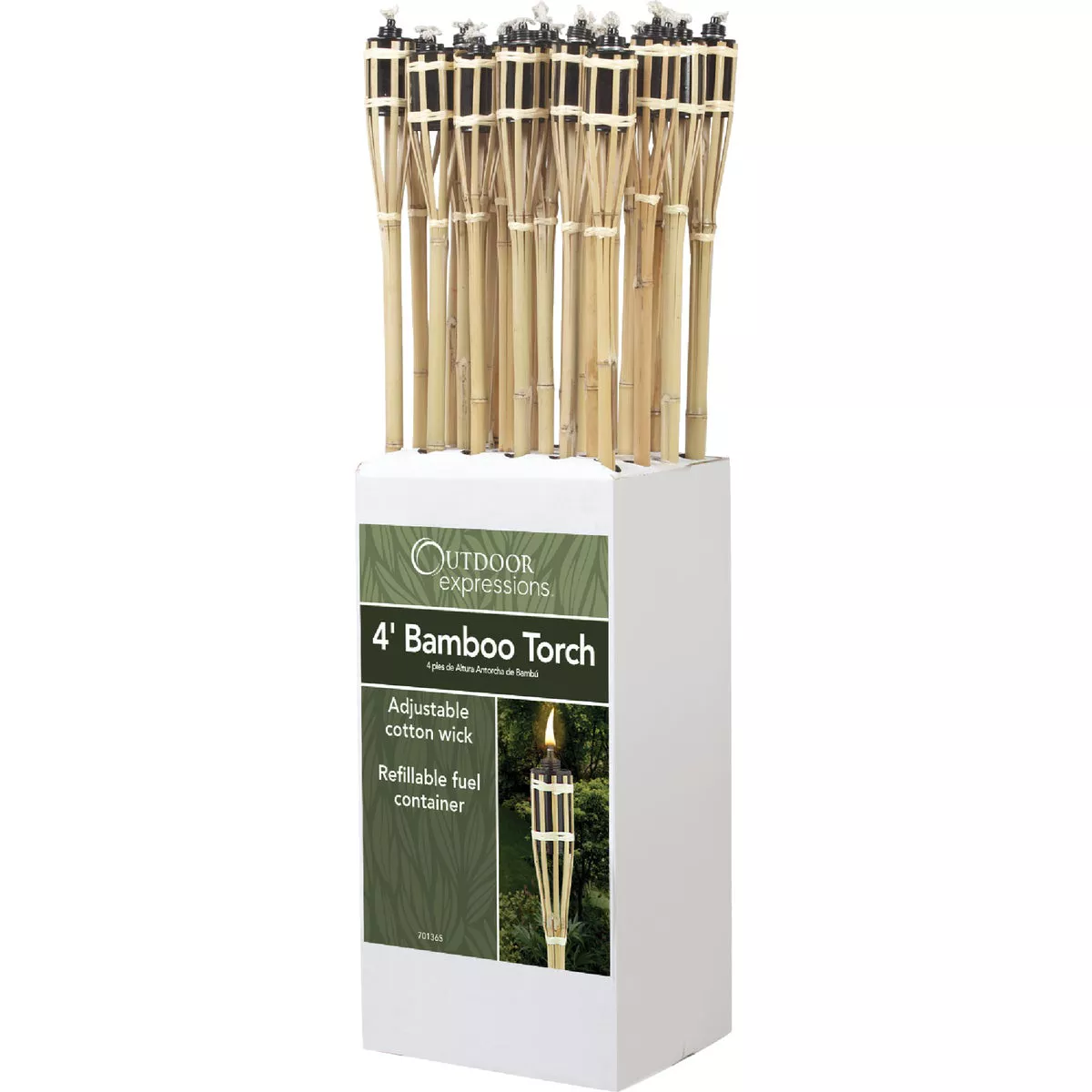Outdoor Expressions 48 In. Natural Bamboo Patio Torch - photo 3