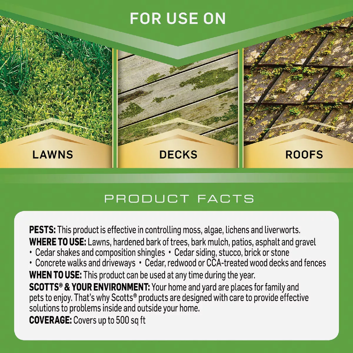 Scotts MossEx 3-in-1 32 Oz. Ready To Spray Moss Killer - photo 3