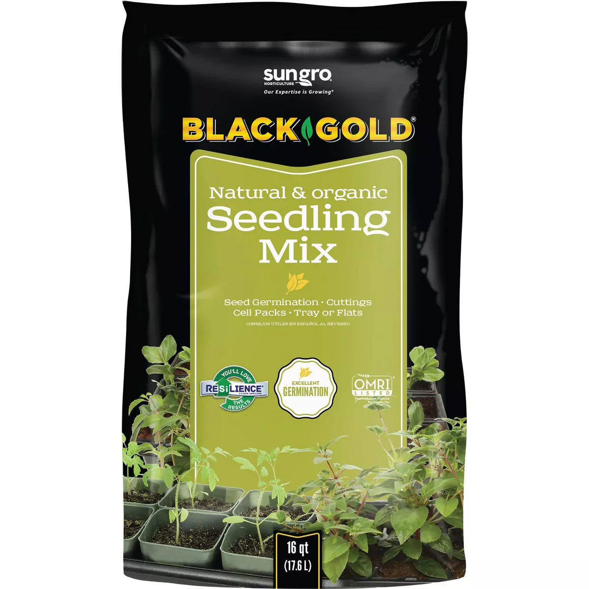 Black Gold 16 Qt. 8-1/3 Lb. All Purpose Container Potting Seed Starting ...