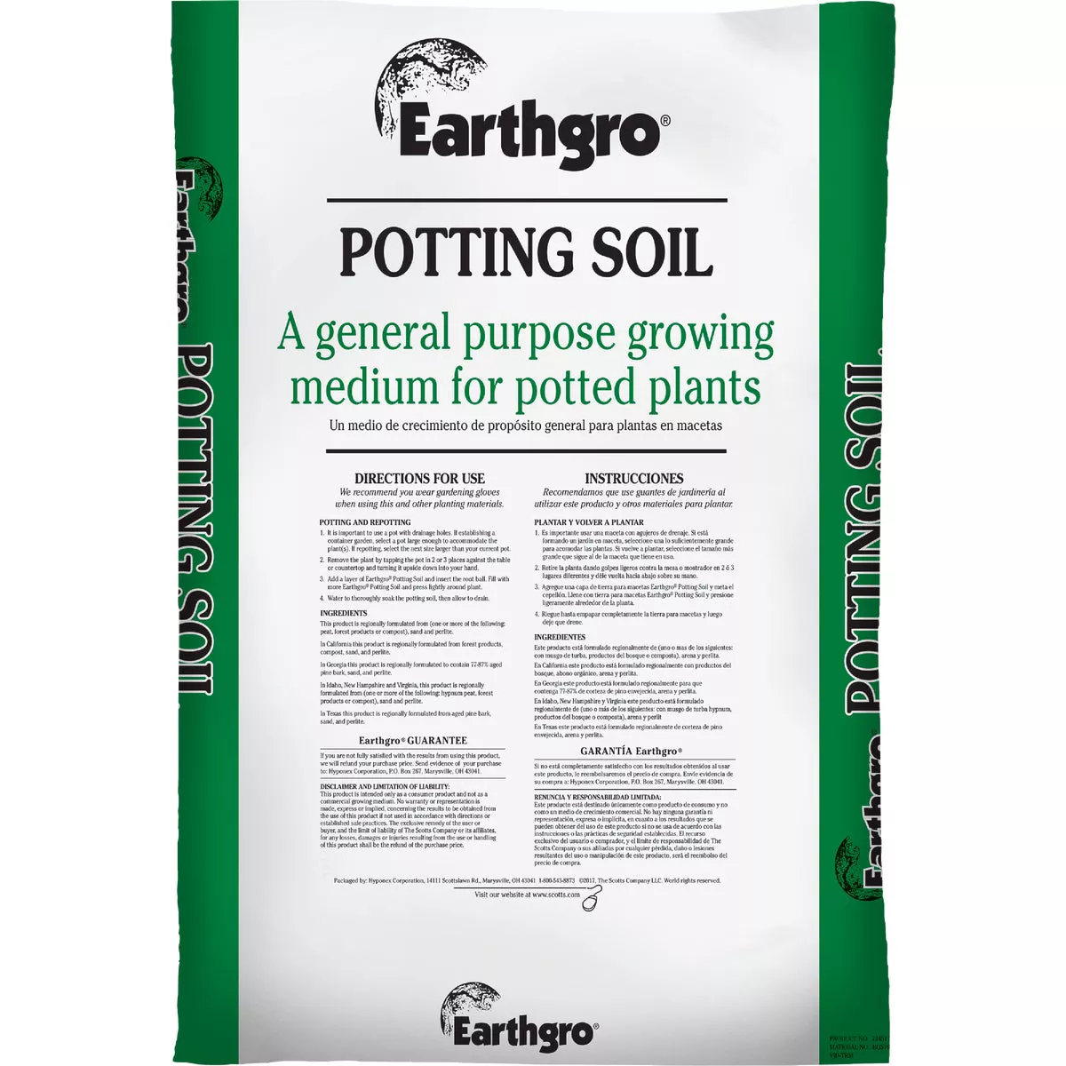 Earthgro 1 Cu. Ft. 52 Lb. All Purpose Indoor & Outdoor Plants Potting Soil