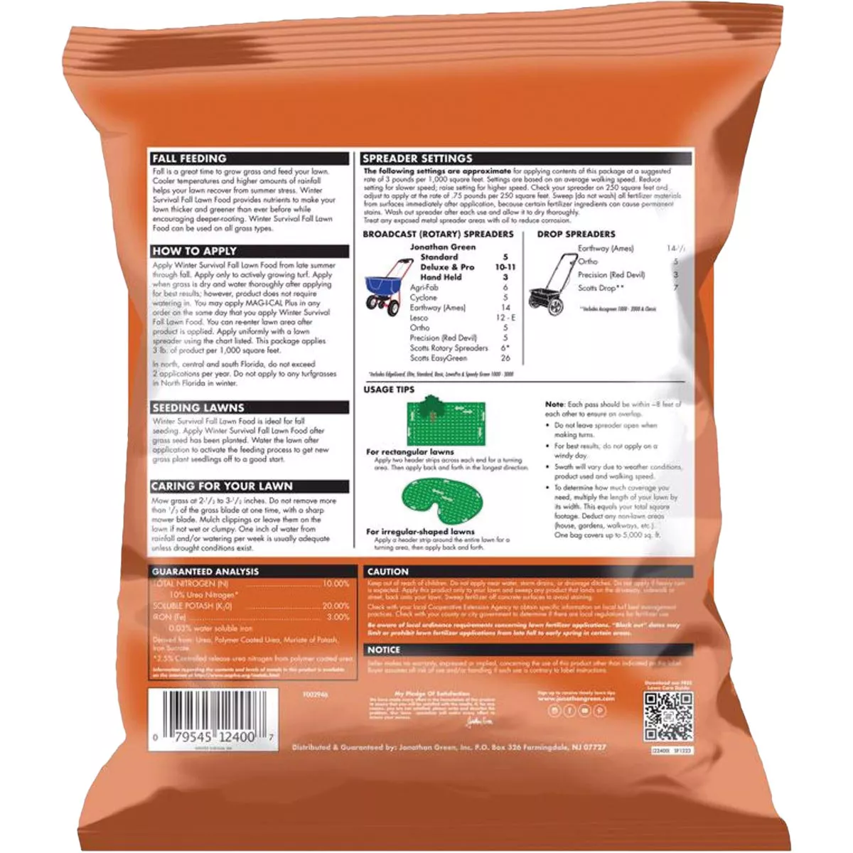 Jonathan Green Winter Survival 18 Lb. 5000 Sq. Ft. 10-0-20 Winterizer Fall Fertilizer - photo 5