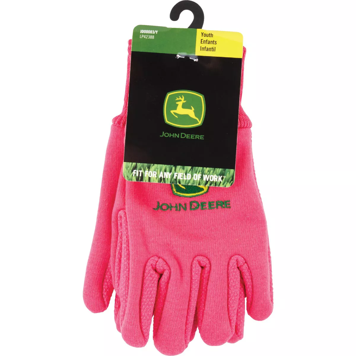 John Deere Youth Jersey Glove, Pink - photo 2