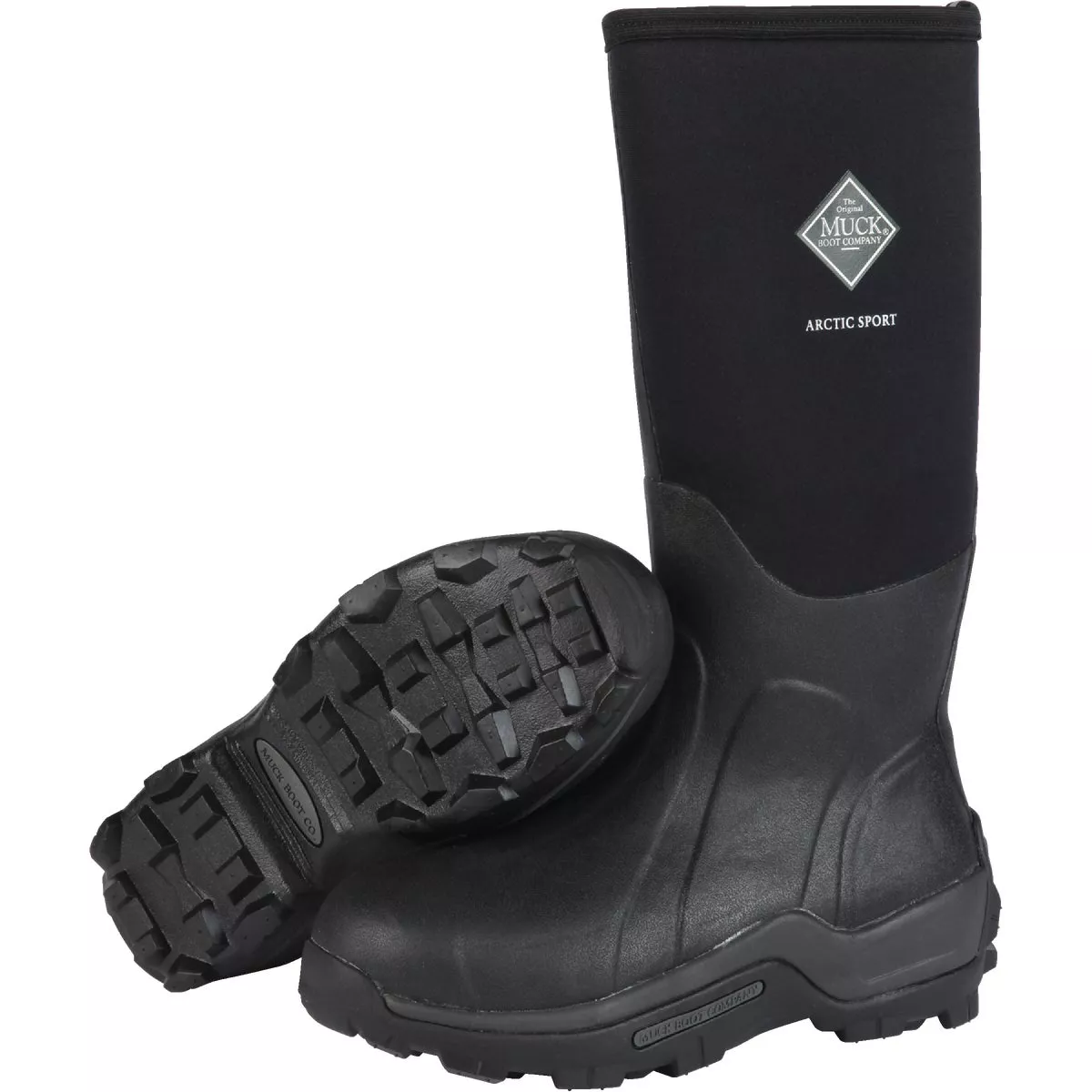 The Muck Boot Company Arctic Sport Men's Black Hi Performance Rubber Boot, Size 11