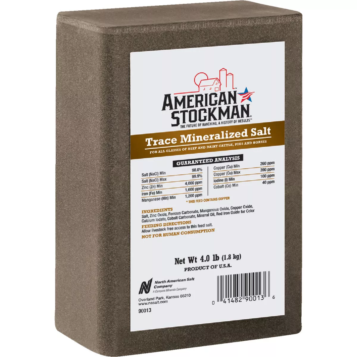American Stockman 4 Lb. Trace Mineral Salt Block