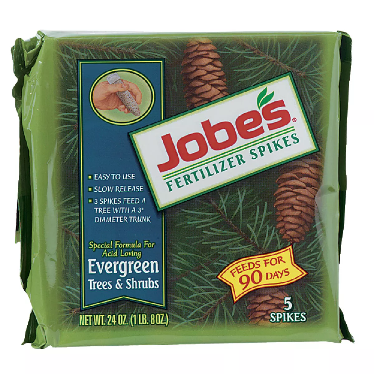 Jobe's Evergreen 13-3-4 Tree & Shrub Fertilizer Spikes (5-Pack)