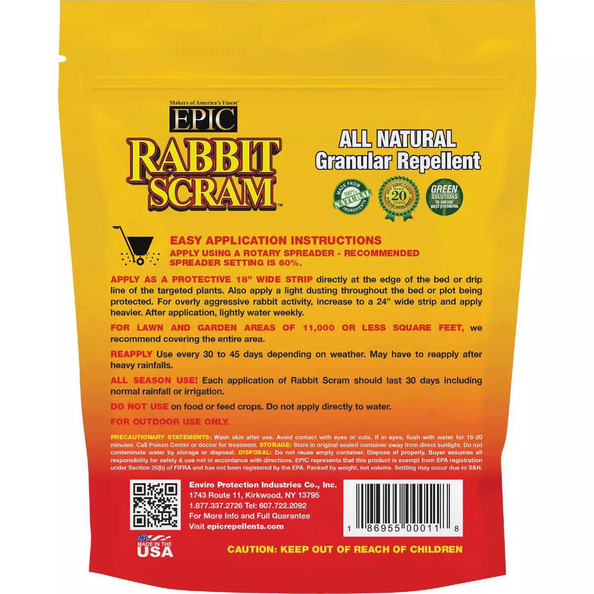 Rabbit Scram 6 Lb. Granular Organic Rabbit Repellent - photo 2