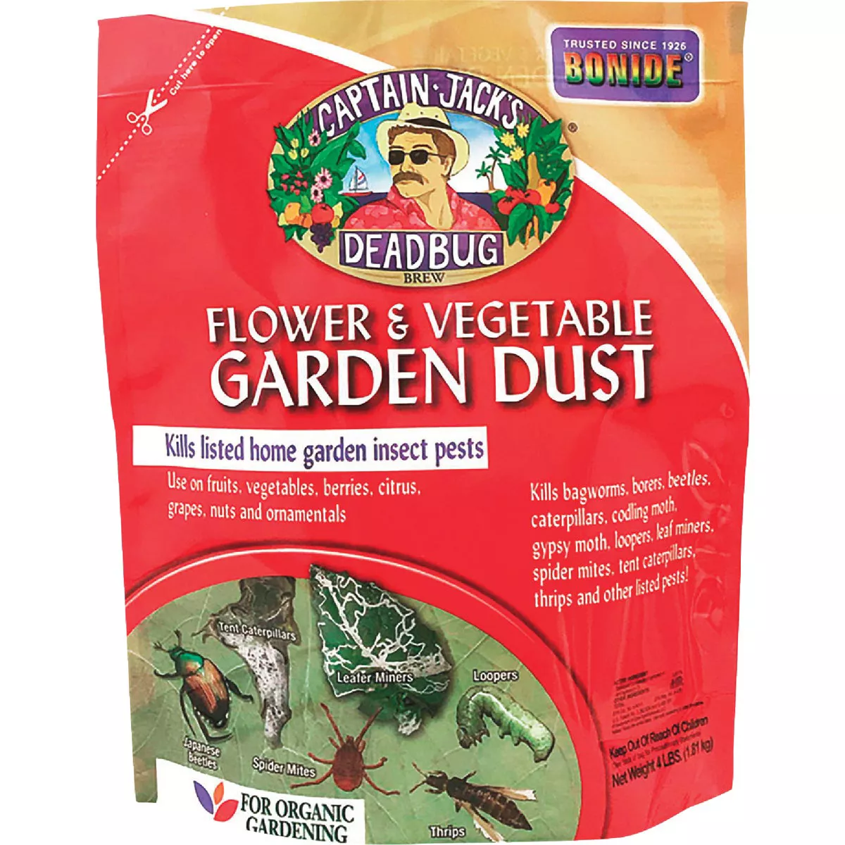 Bonide Captain Jack's Deadbug Brew 4 Lb. Ready To Use Flower & Vegetable Garden Dust