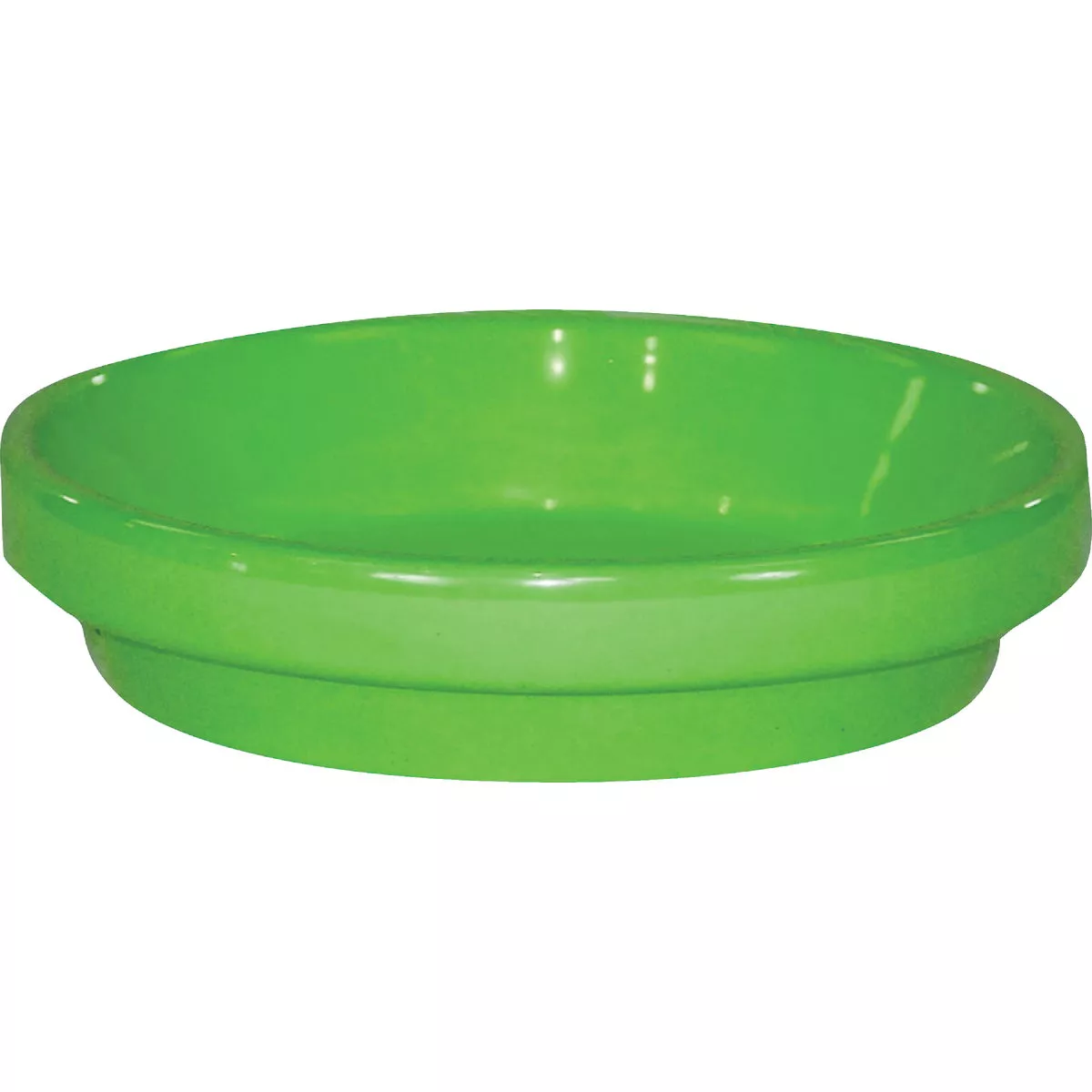 Ceramo Spring Fever 8 In. Bright Green Clay Flower Pot Saucer