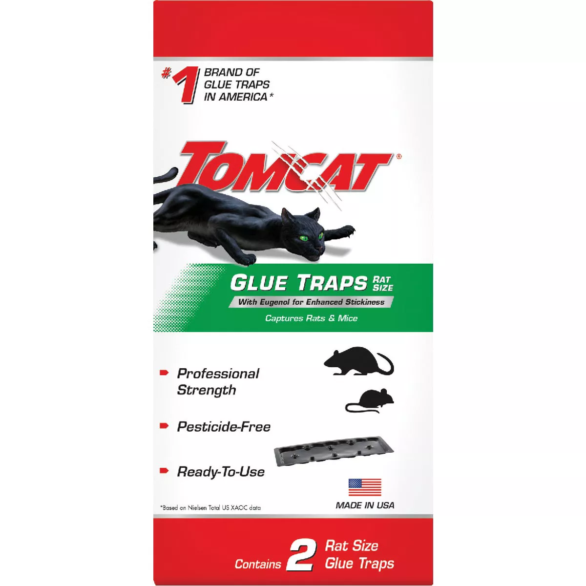 TOMCAT Rat Size Mouse Glue Trap (2-Pack)