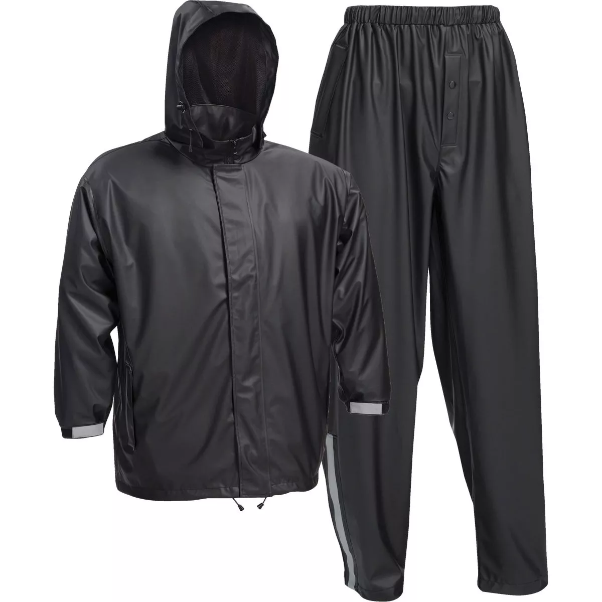 Boss 2XL 3-Piece Black Polyester Rain Suit
