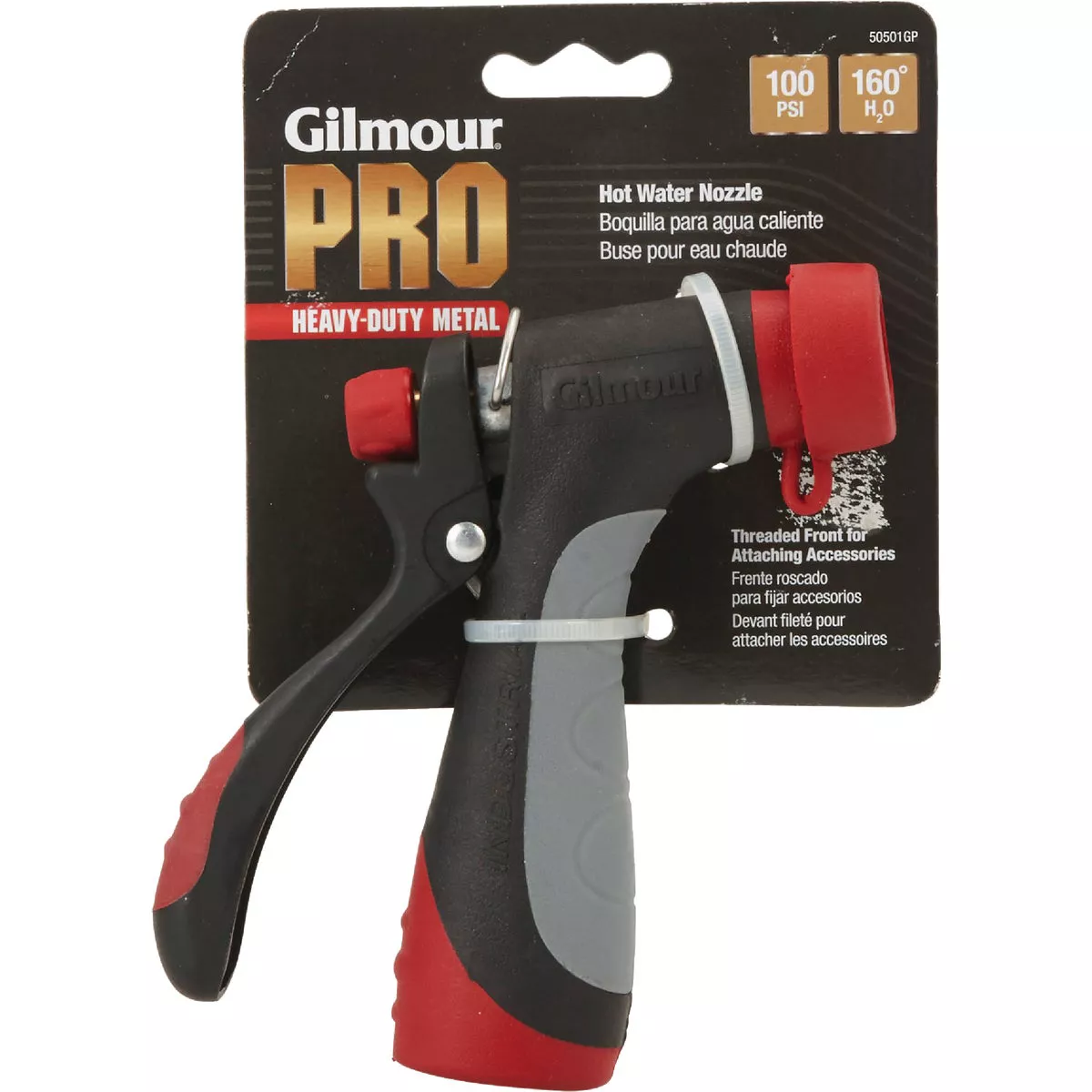 Gilmour Pro Metal 160 Degree Hot Water Pistol Nozzle, Red & Black - photo 2