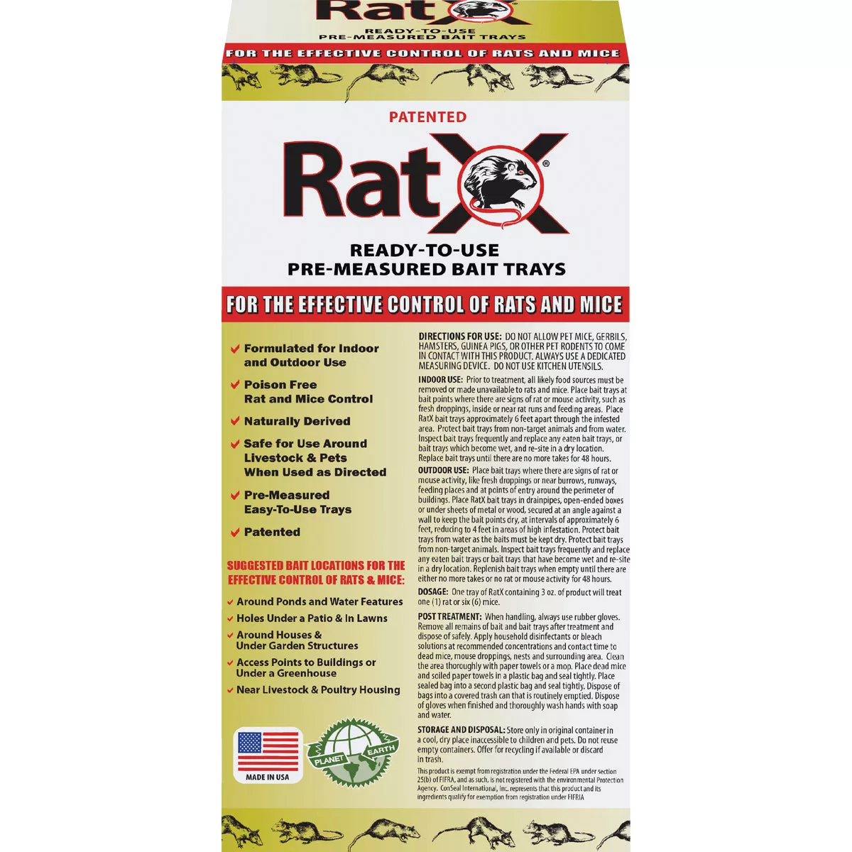 RatX Disposable Rat & Mouse Pre-Measured Bait Tray (4-Pack) - photo 2