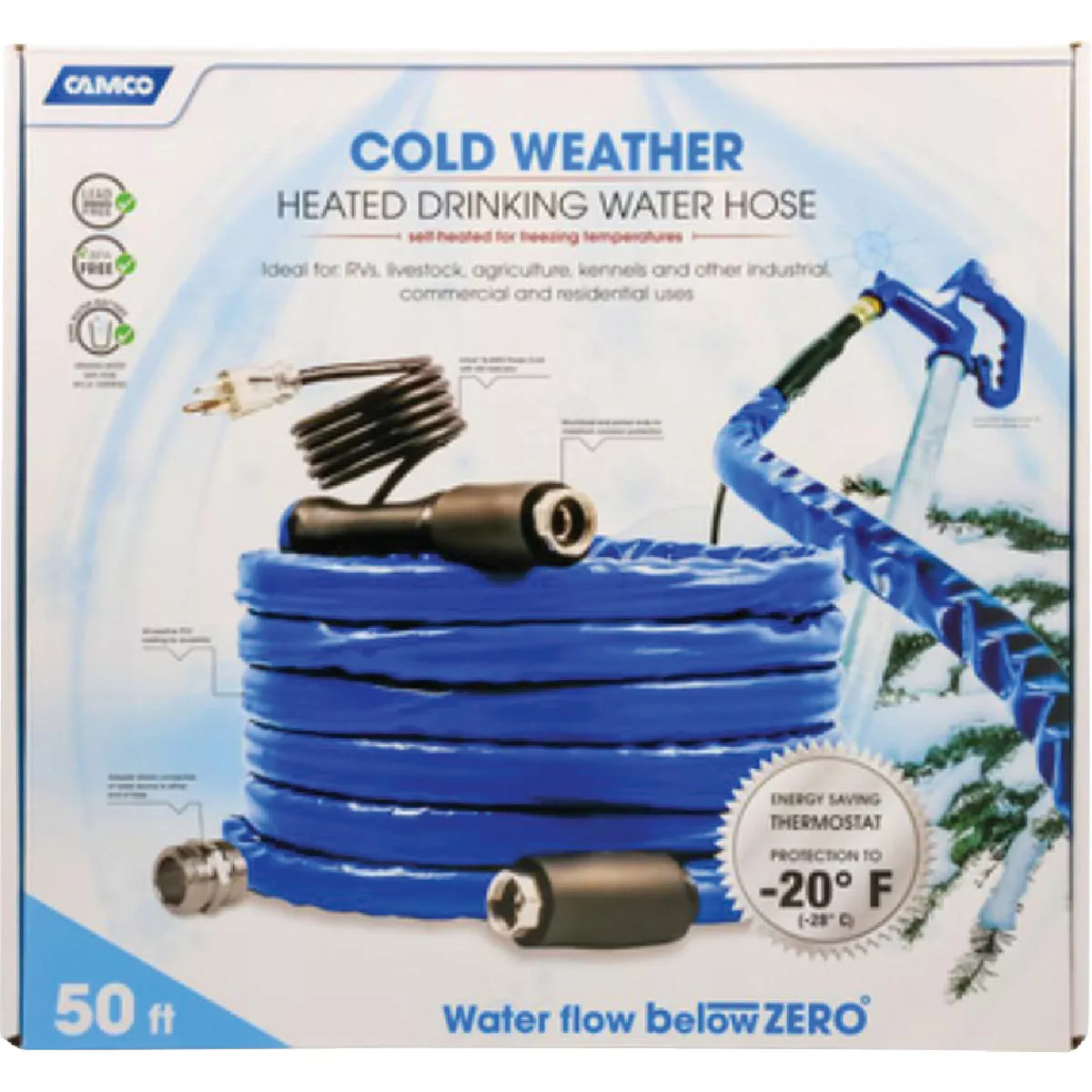 Camco 5/8 In. Dia. x 50 Ft. Heated Drinking Water Hose