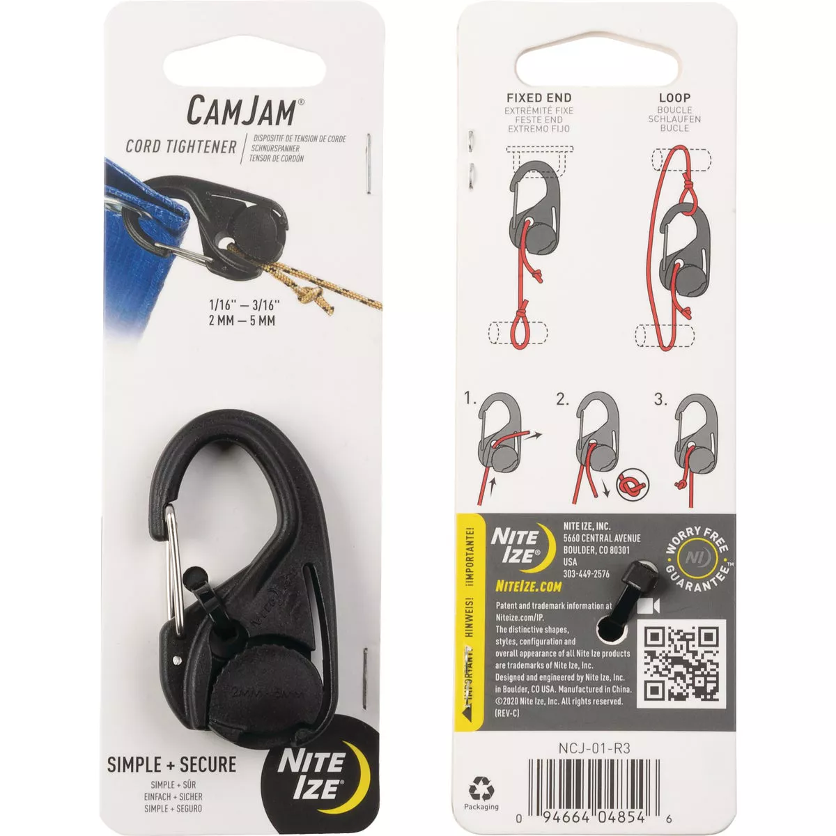 Nite Ize CamJam Plastic with Stainless Steel Gate Rope Tightener - photo 2