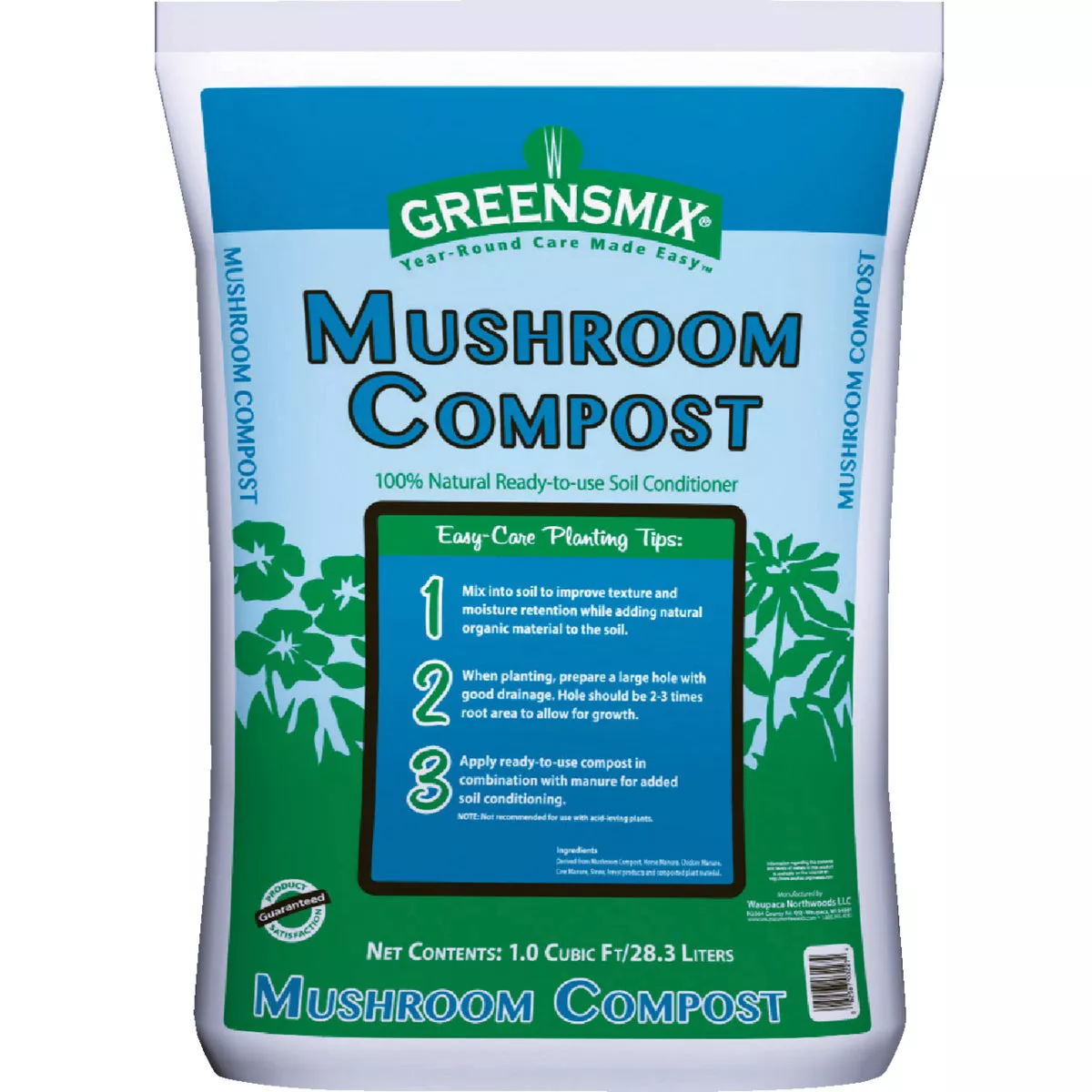Greensmix 1 Cu. Ft. 30 Lb. Mushroom Compost