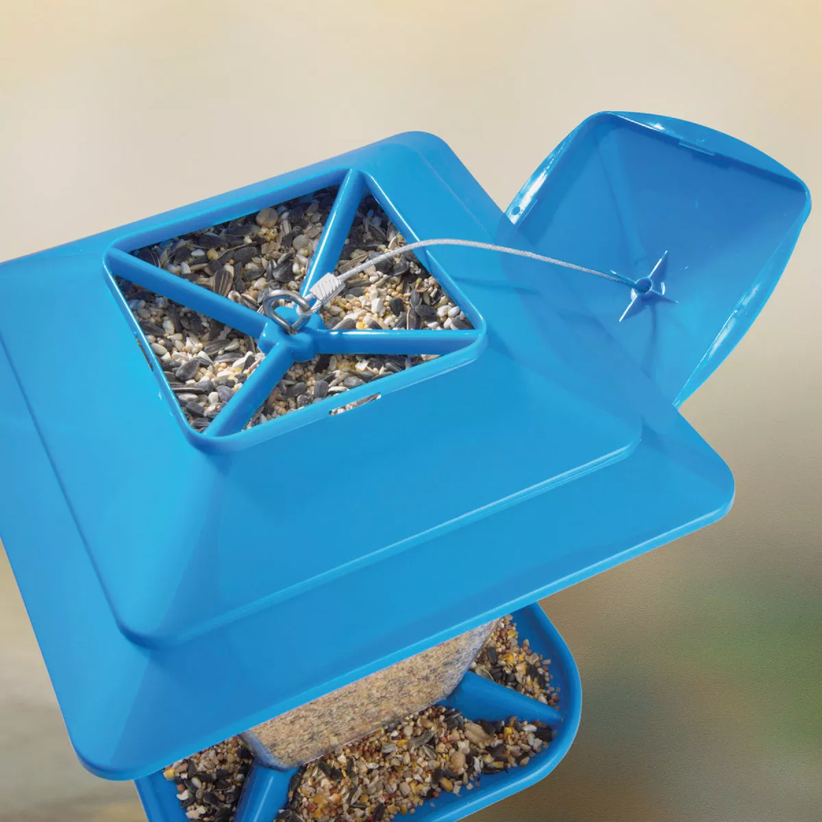 More Birds Plastic 6.6 Lb. Capacity Square Seed Hopper Bird Feeder - photo 3