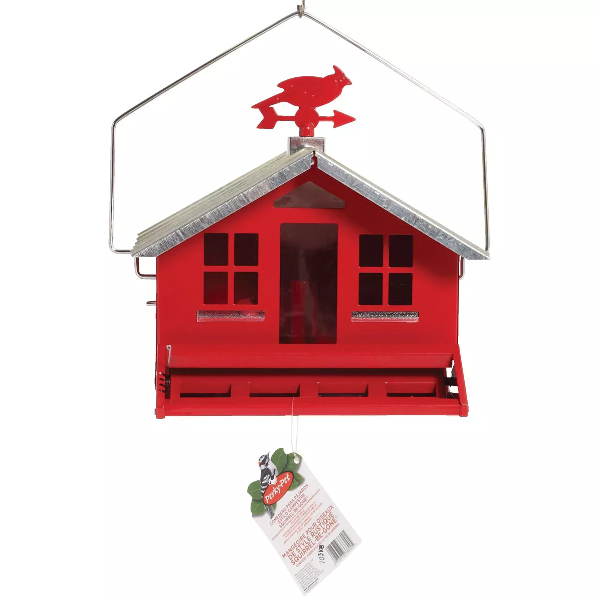 Perky-Pet Squirrel-Be-Gone Red Metal 12 Lb. Capacity Bird Feeder - photo 2