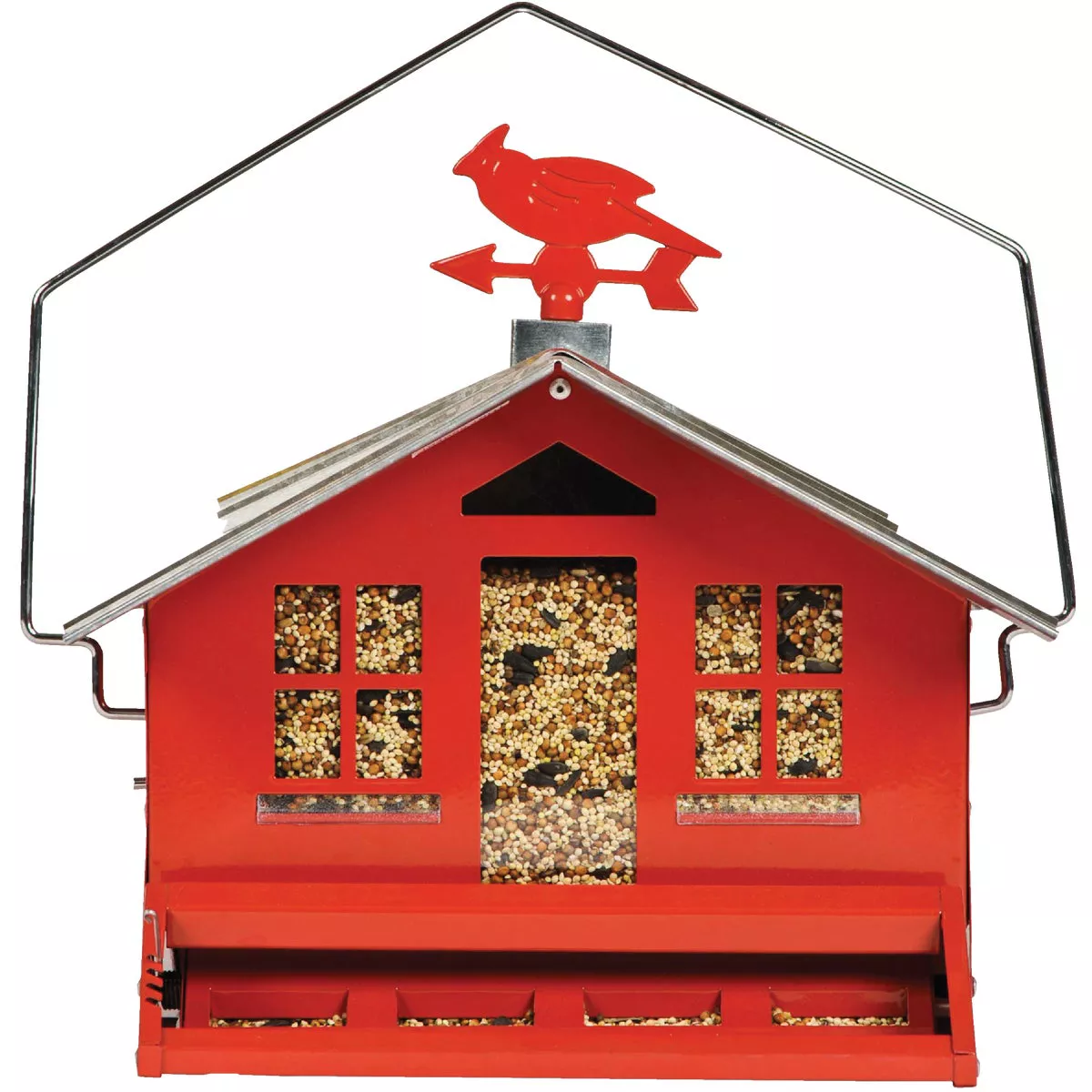 Perky-Pet Squirrel-Be-Gone Red Metal 12 Lb. Capacity Bird Feeder - photo 3