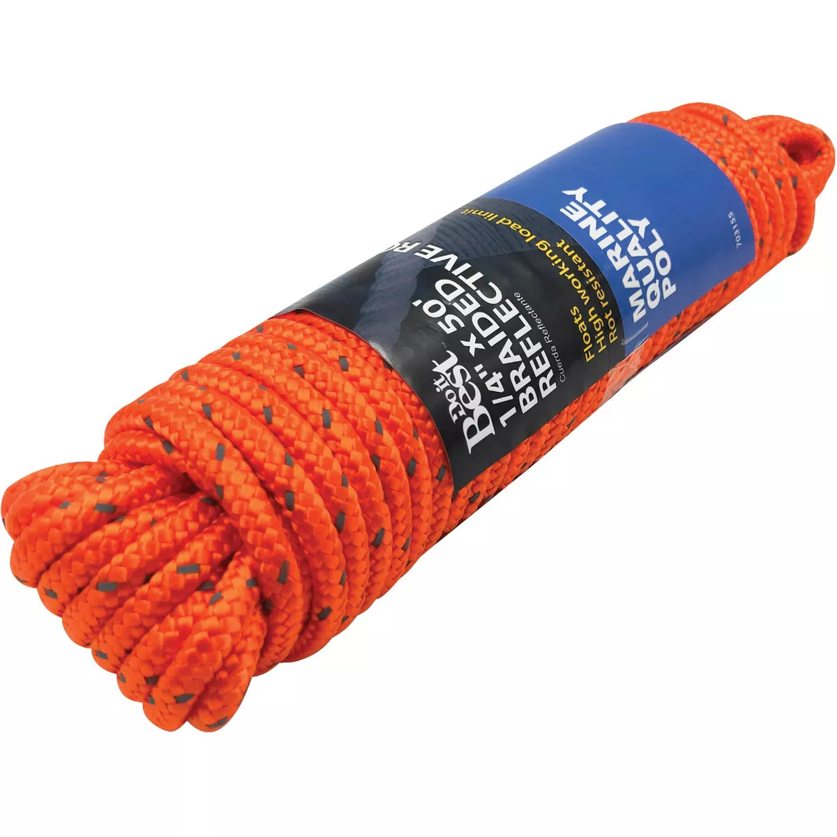 Do it Best 1/4 In. x 50 Ft. Orange Braided Reflective Polypropylene ...