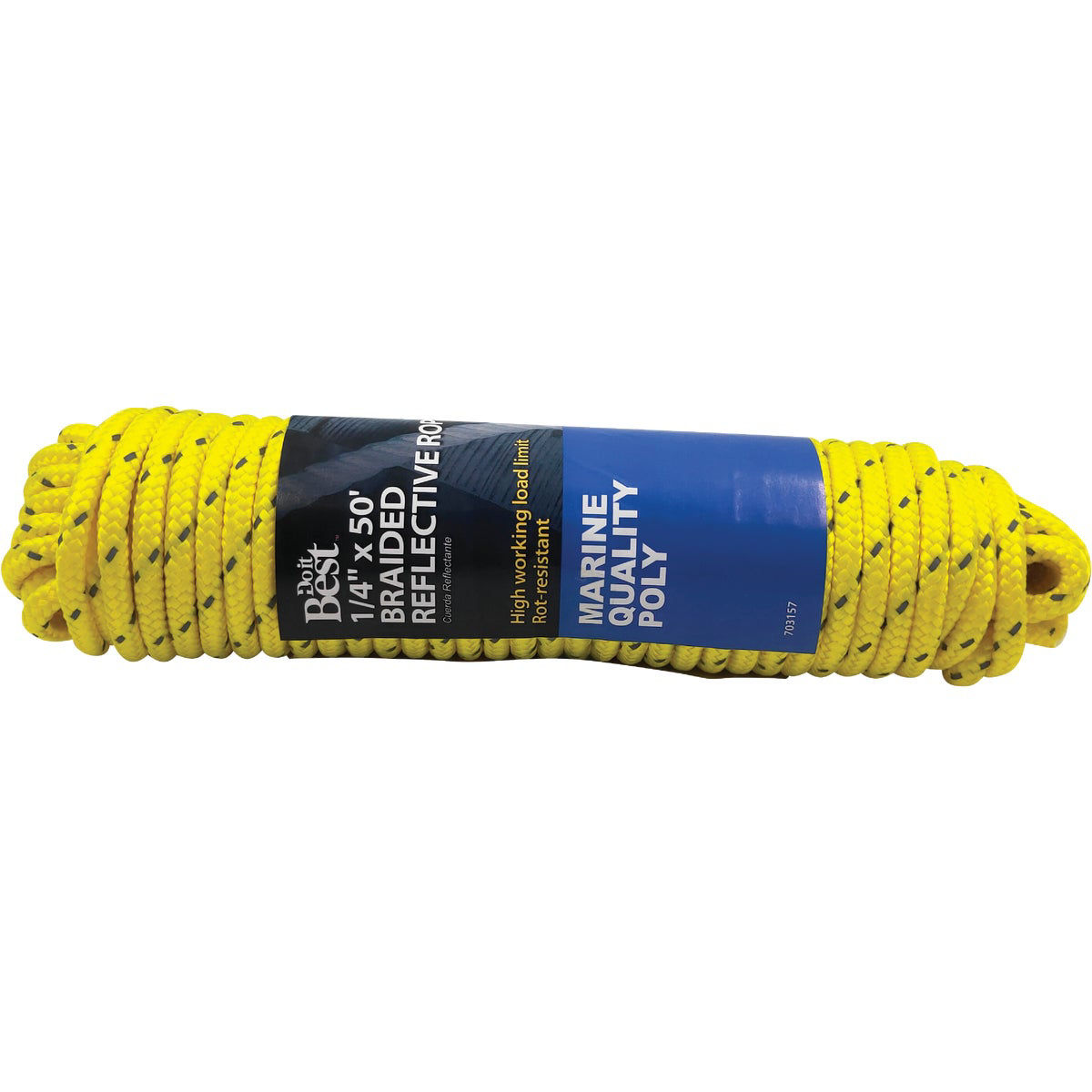 Do it Best 1/4 In. x 50 Ft. Yellow Braided Polypropylene Packaged