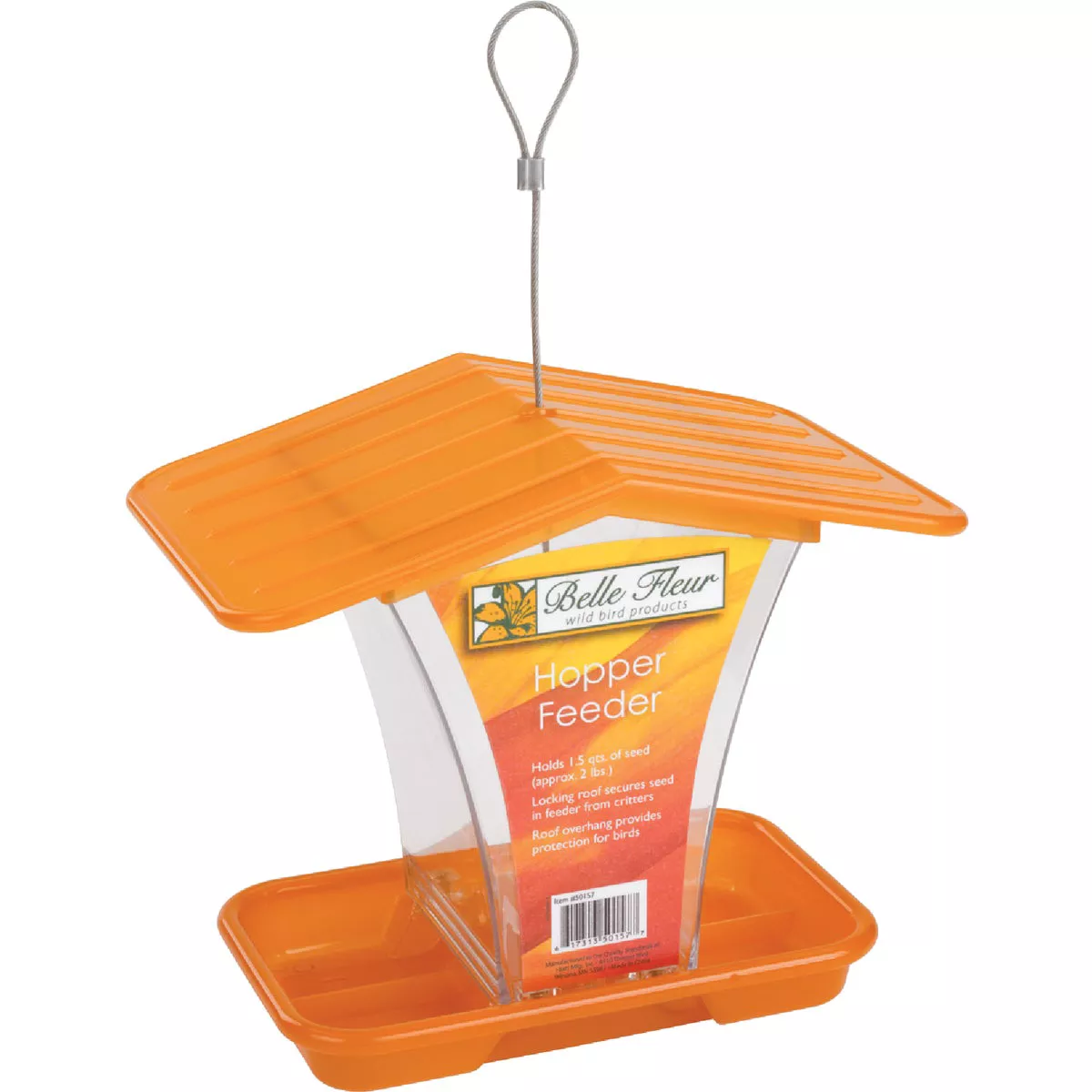 Stokes Select Belle Fleur Plastic 1.5 Qt. Capacity Hopper Bird Feeder ...