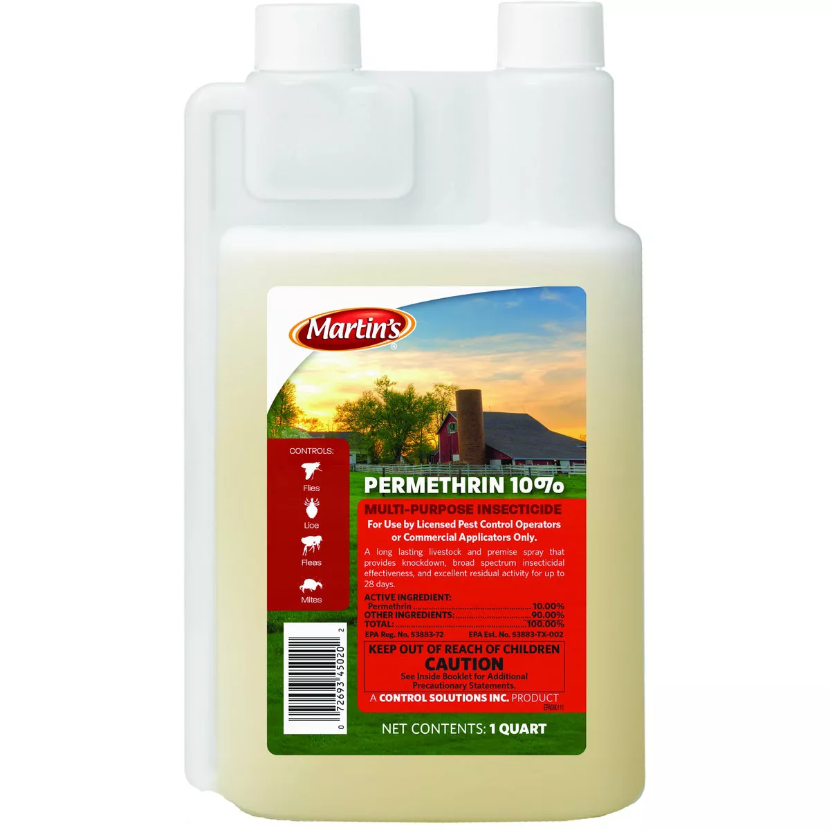Martin's Permethrin 10% 1 Qt. Concentrate Multi-Purpose Insect Killer ...