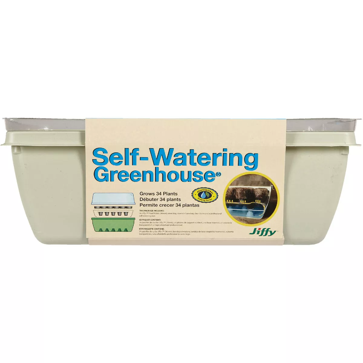 Jiffy 34-Cell 11 In. x 11 In. Self Watering Greenhouse Seed Starter Kit - photo 2
