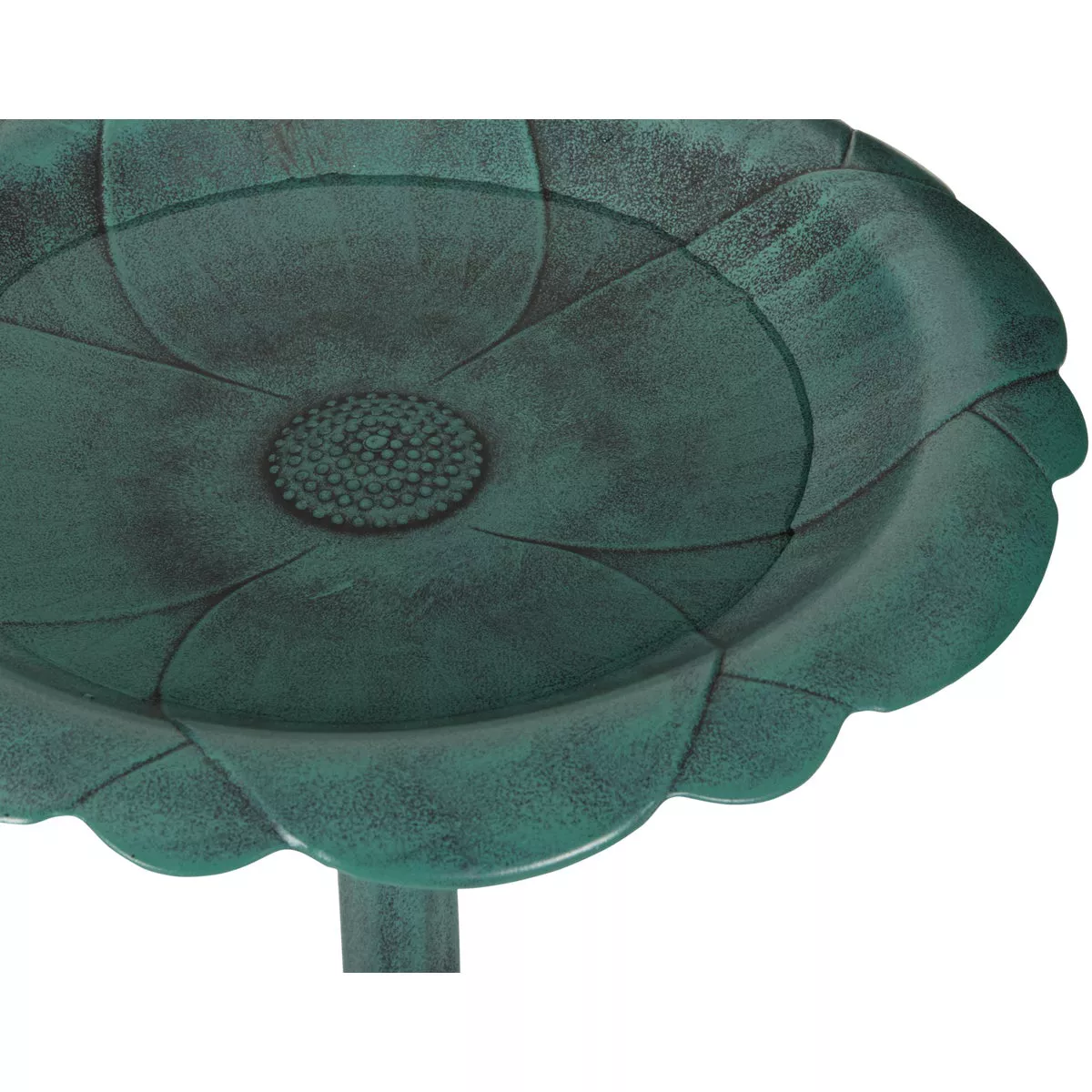 Best Garden Antique Verdigris Flower Pedestal Bird Bath - photo 6