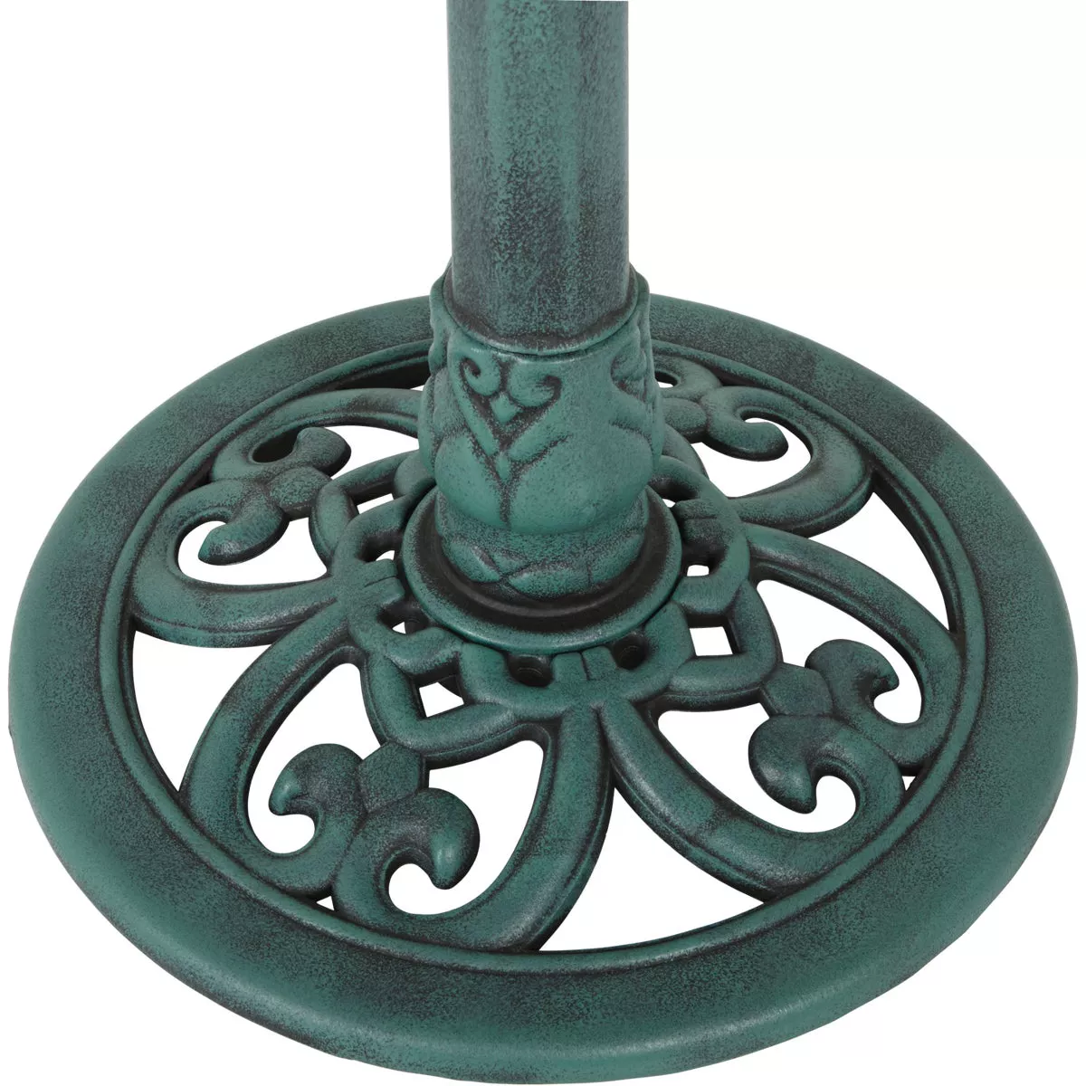 Best Garden Antique Verdigris Flower Pedestal Bird Bath - photo 8