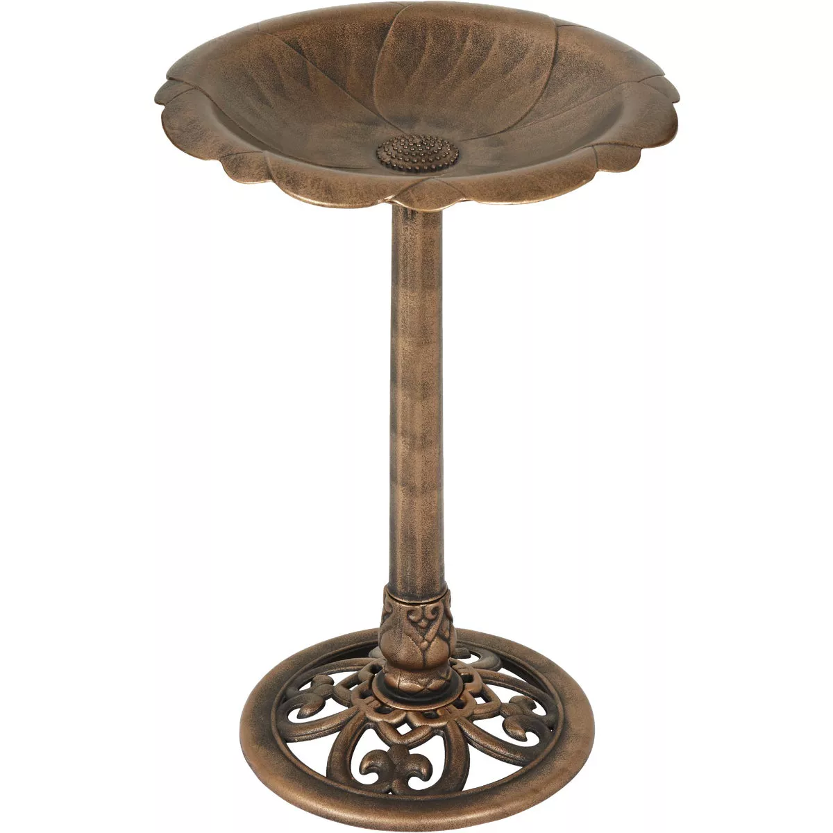 Best Garden Antique Bronze Flower Pedestal Bird Bath - photo 3
