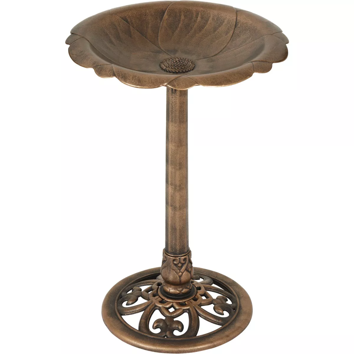 Best Garden Antique Bronze Flower Pedestal Bird Bath - photo 4