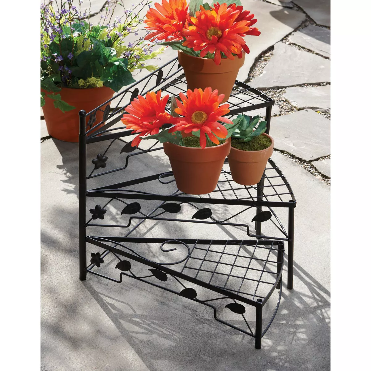 Best Garden Black Steel 17 In. H. Adjustable Plant Stand - photo 3
