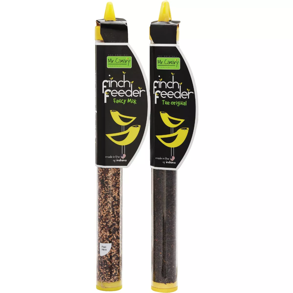 Mr Canary Fancy Mix Filled Yellow Plastic Tube Bird Feeder - photo 2