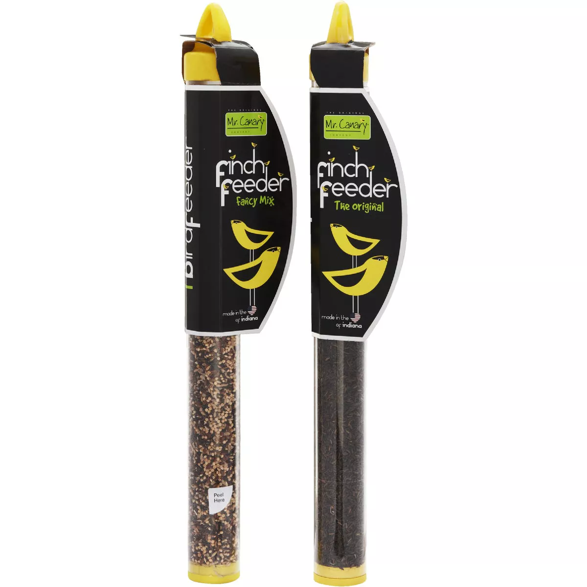 Mr Canary Fancy Mix Filled Yellow Plastic Tube Bird Feeder - photo 3
