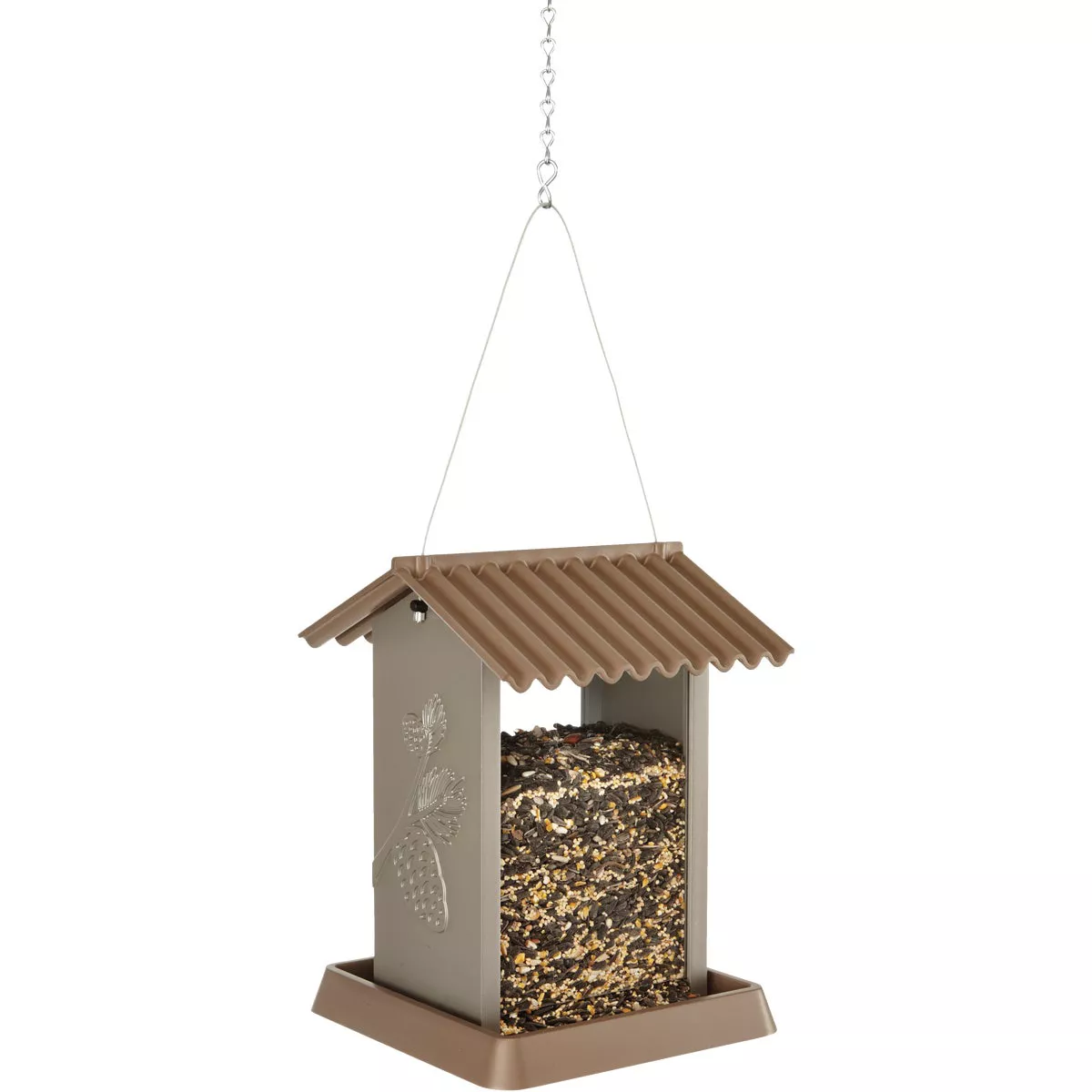 North States Brown Plastic Hopper Bird Feeder
