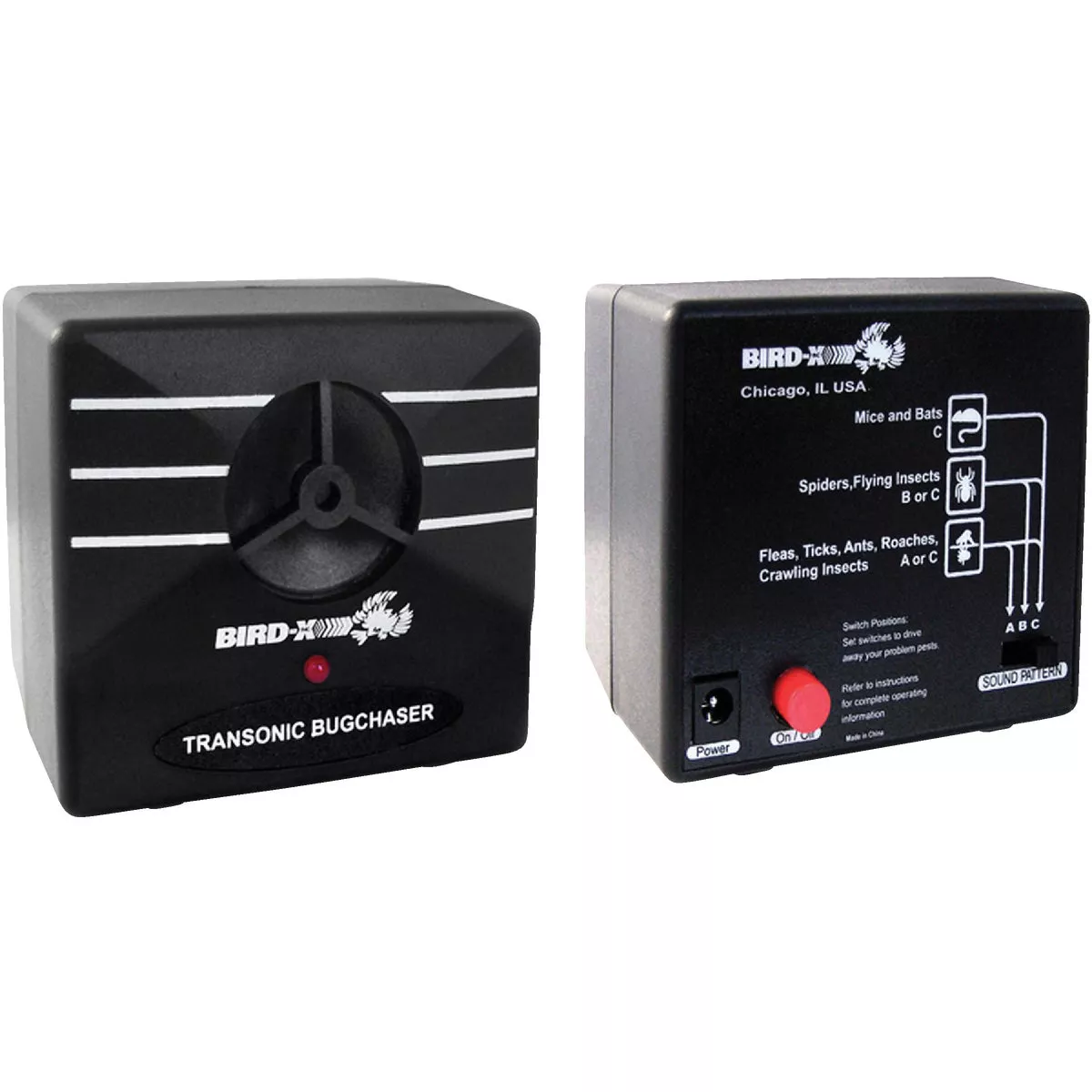 Bird X Transonic BugChaser Ultrasonic 1500 Sq. Ft. Coverage 110V Electronic Pest Repellent - photo 3