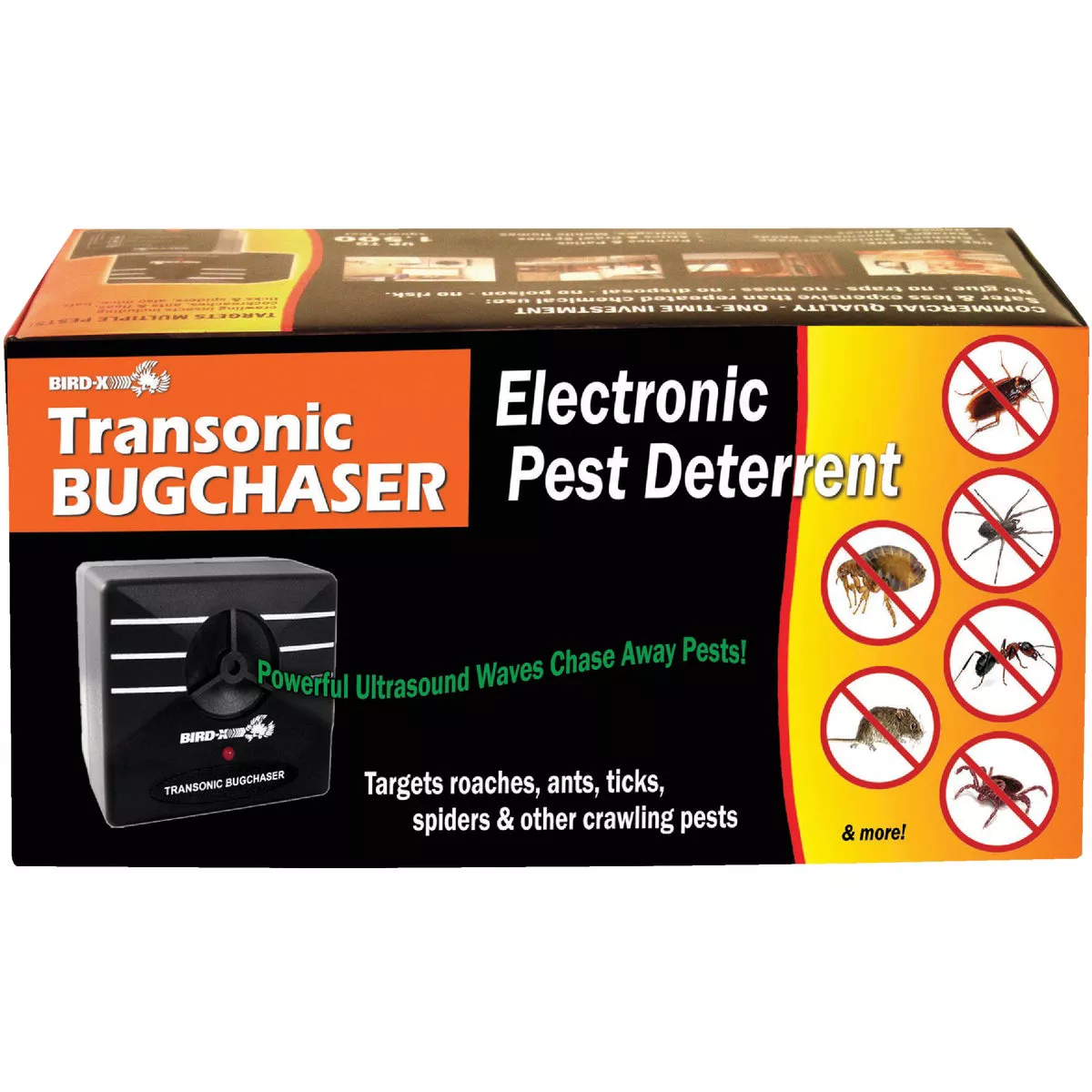 Bird X Transonic BugChaser Ultrasonic 1500 Sq. Ft. Coverage 110V Electronic Pest Repellent - photo 4