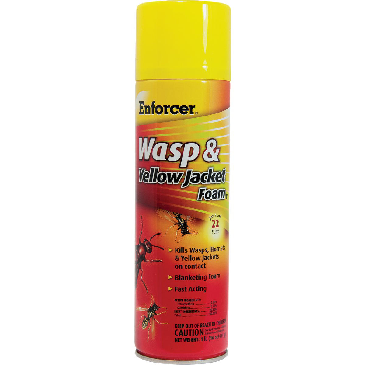 Enforcer 16 Oz. Foaming Aerosol Spray Yellow Jacket, Wasp &