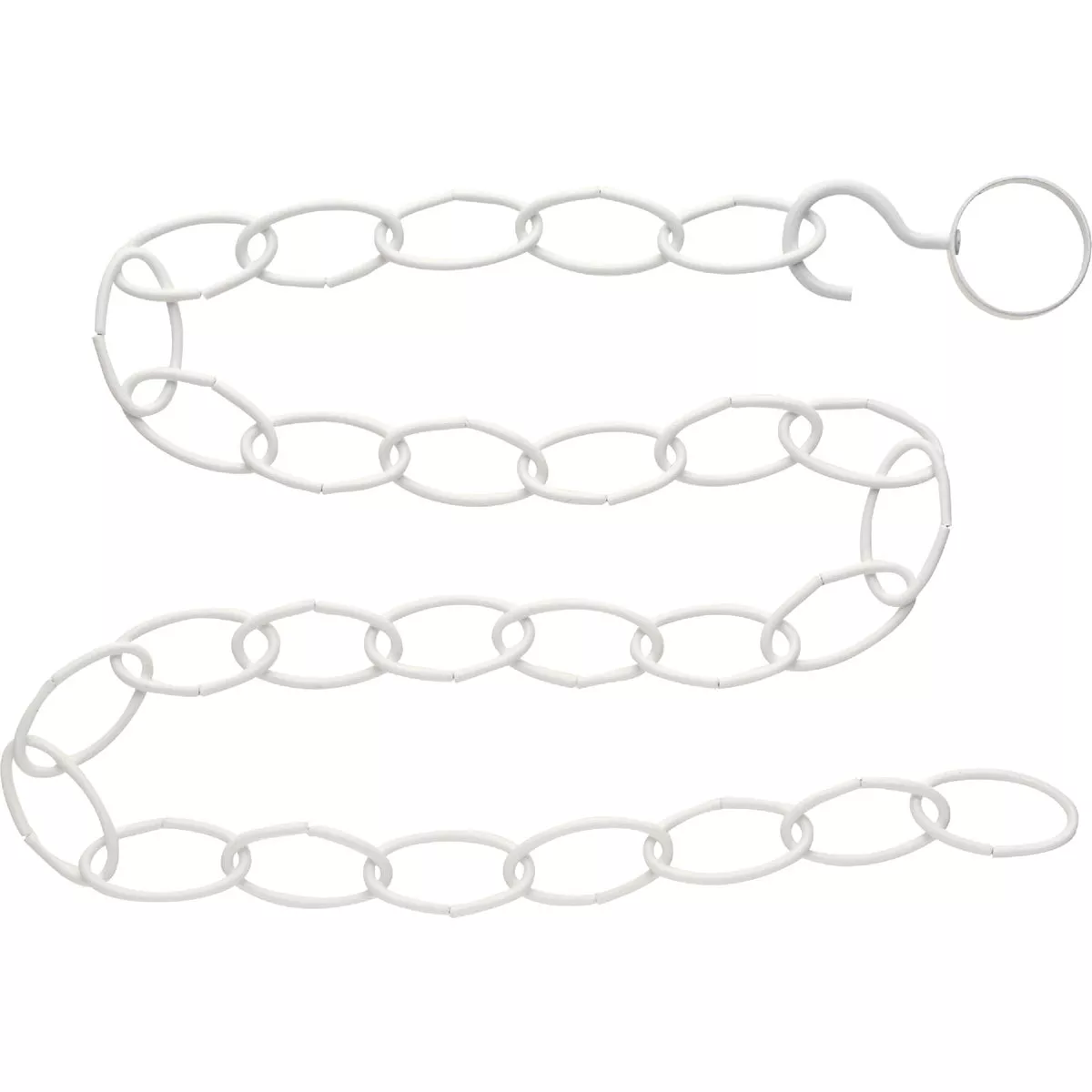 National 36 In. White Steel Hanging Plant Extension Chain/Hook Kit