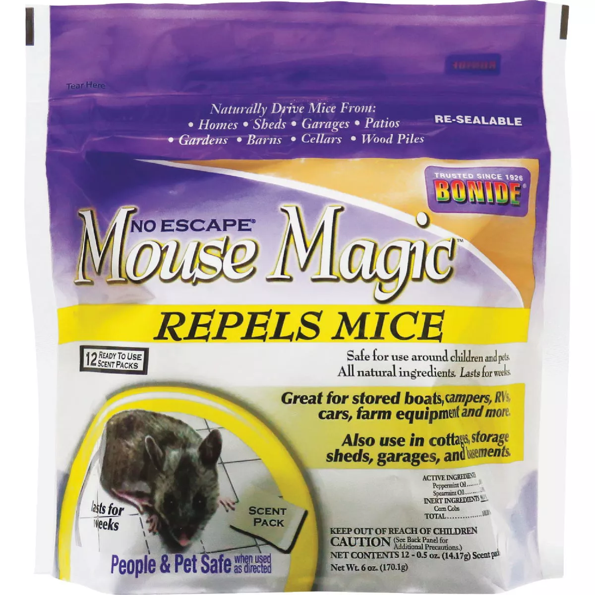 Bonide Mouse Magic Granular Mouse Repellent Scent Packs (12-Pack)